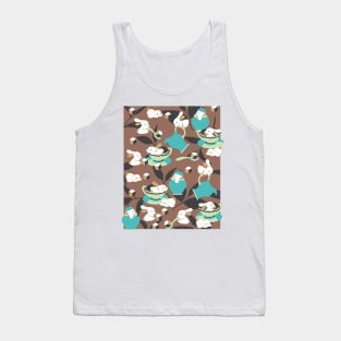 Rabbit Tea Party Art I Tank Top